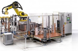 Roboter-Station für das Punktschweissen von Metallmöbeln